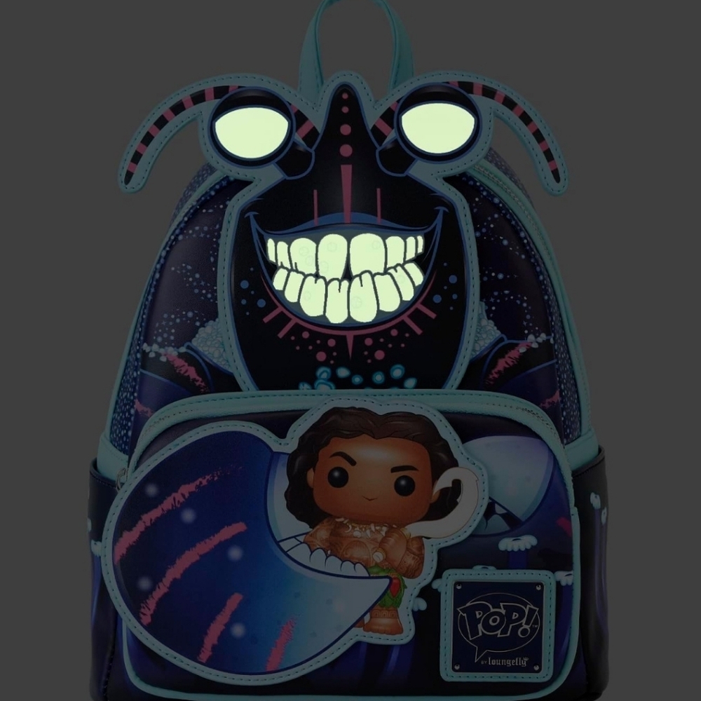 Loungefly Disney Villains: Moana - Tamatoa Glow In The Dark Mini-Backpac… - Picture 3 of 6